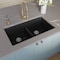 Msi Black Double Bowl 33in X 19in Quartz Undermount 50/50 Kitchen Sink ZOR-QTZ-DBSNK-0100 - alternate 8
